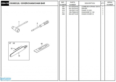 HITACHI Części zamienne do CS30EC(S).