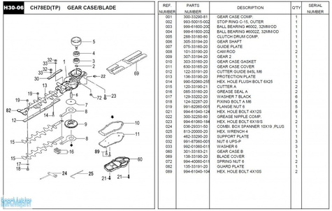 HITACHI Części zamienne do CH78ED(TP).