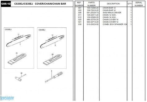 HITACHI Części zamienne do CS30EJ.