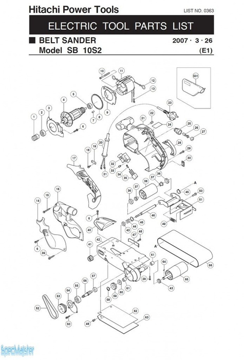 HITACHI Części zamienne do SB10S2.