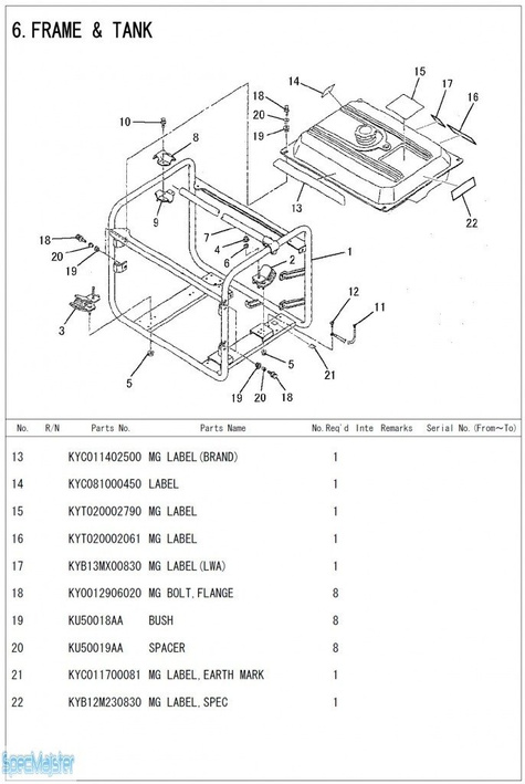 HITACHI Części zamienne do E35MA.