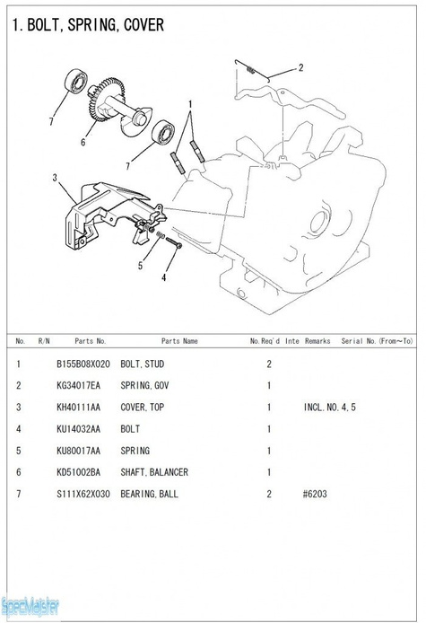 HITACHI Części zamienne do E35MA.