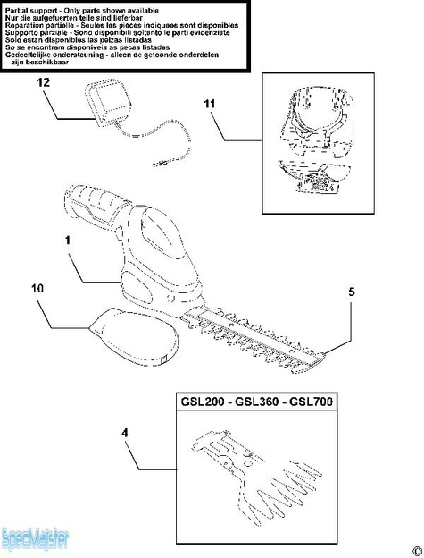 BLACK&DECKER Części zamienne do GSL300.