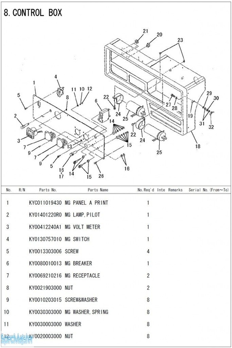 HITACHI Części zamienne do E35MA.