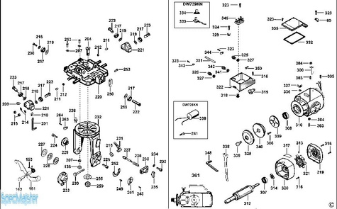 DeWALT Części zamienne do DW728KN.