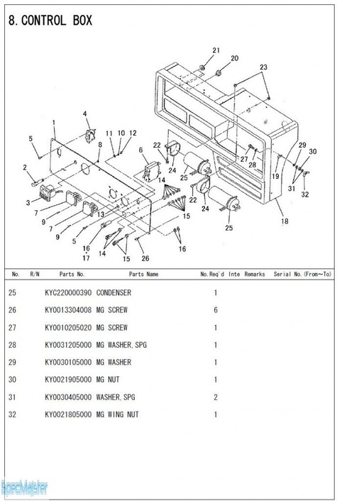 HITACHI Części zamienne do E40MA. Rozkładówka nr.1