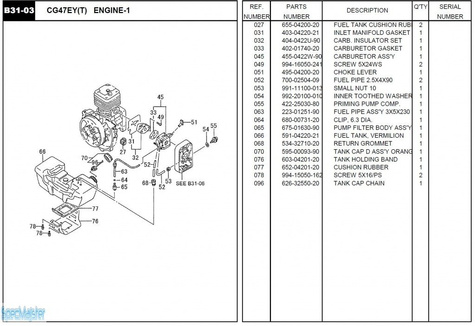 HITACHI Części zamienne do CG47EY(T).