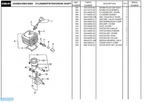 HITACHI Części zamienne do CS45EK.