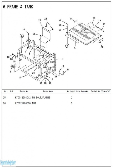 HITACHI Części zamienne do E57MA. Rozkładówka nr.1