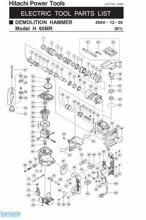 HITACHI Części zamienne do H60MR.