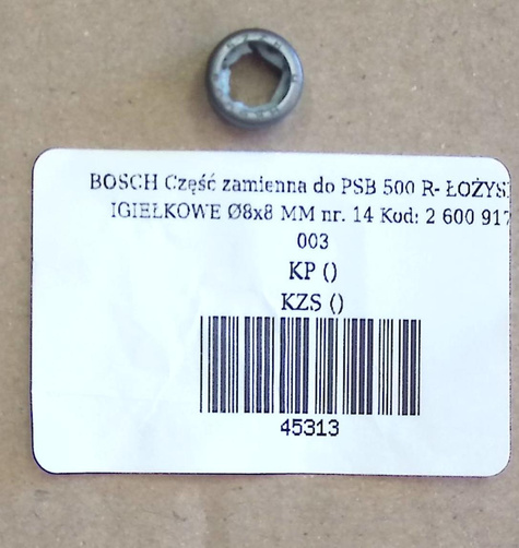 BOSCH Część zamienna do PSB 500 R- ŁOŻYSKO IGIEŁKOWE Ø8x8 MM nr. 14 Kod: 2 600 917 003