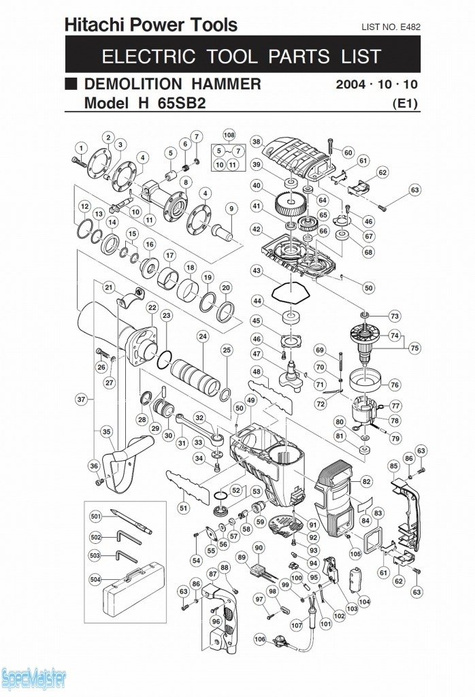 HITACHI Części zamienne do H65SB2.