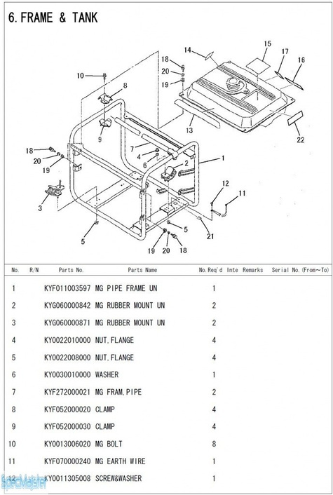 HITACHI Części zamienne do E35MA.