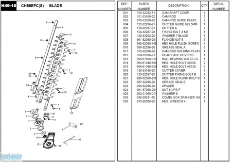 HITACHI Części zamienne do CH55EPC(S).