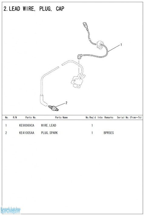 HITACHI Części zamienne do E50MA. Rozkładówka nr.1