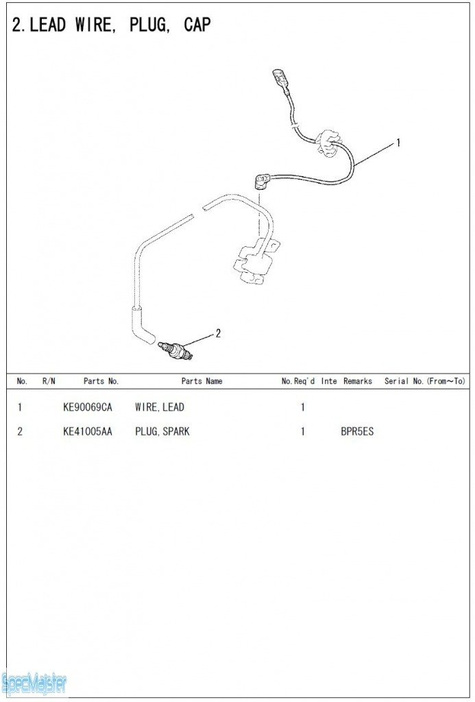 HITACHI Części zamienne do E57MA. Rozkładówka nr.1