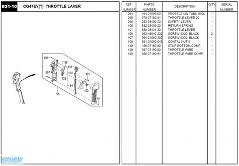HITACHI Części zamienne do CG47EY(T).