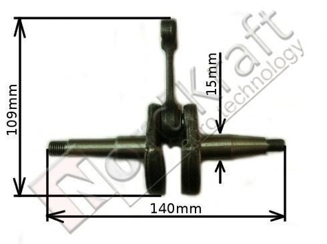 Wał korbowy pilarki spalinowej Kod: CZPIL-0030