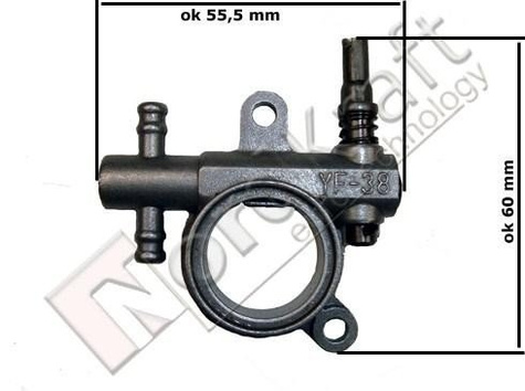 Pompka oleju, pompka olejowa T38 do pilarki spalinowej Kod: CZPIL-0066