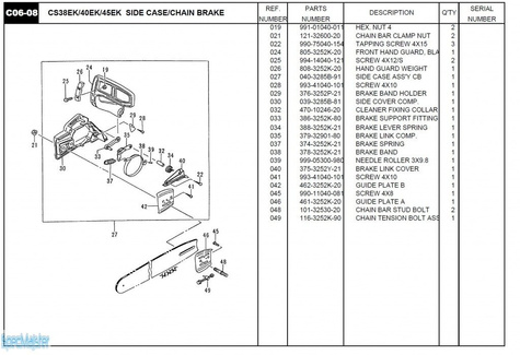HITACHI Części zamienne do CS38EK.
