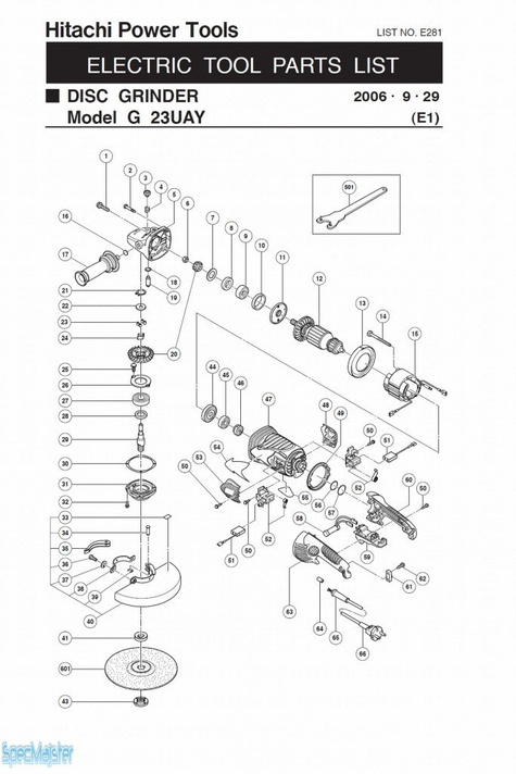 HITACHI Części zamienne do G23UAY.
