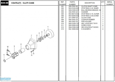 HITACHI Części zamienne do CG47EJ(T).