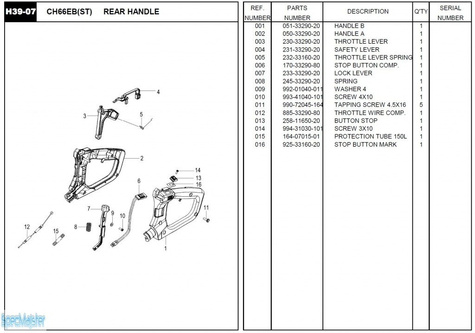 HITACHI Części zamienne do CH66EB(ST).