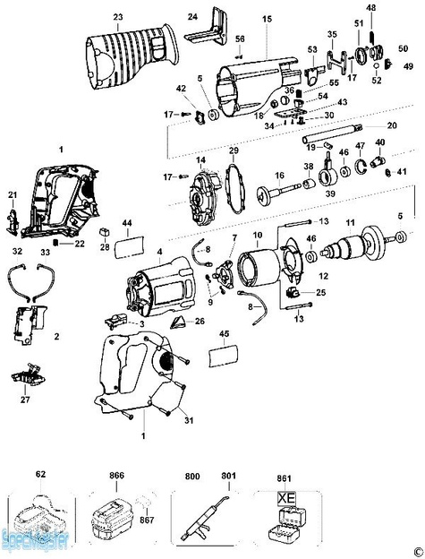 DeWALT Części zamienne do DW008K.