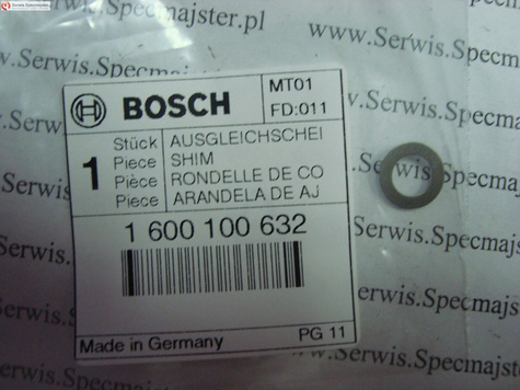 BOSCH Część zamienna do PSB 1000-2RCE- PODKŁADKA WYRÓWNUJĄCA 0,20 MM GRUBY nr. 44 Kod: 1 600 100 632