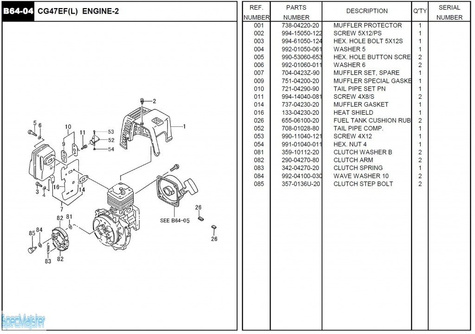 HITACHI Części zamienne do CG47EF(L).
