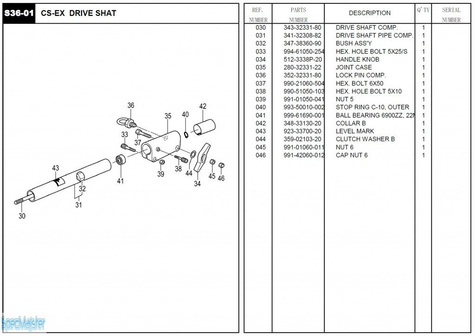 HITACHI Części zamienne do CS-EX.
