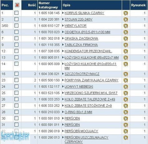 Części zamienne do GWS 24-300 J.