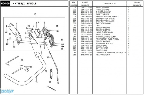 HITACHI Części zamienne do CH78EB(C).