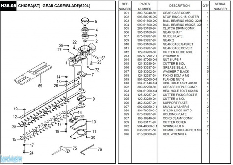 HITACHI Części zamienne do CH62EA(ST).
