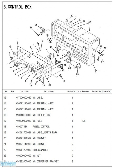 HITACHI Części zamienne do E57MA(S). Rozkładówka nr.1