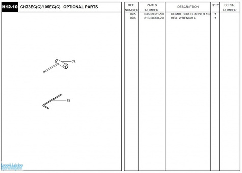 HITACHI Części zamienne do CH78ECC.