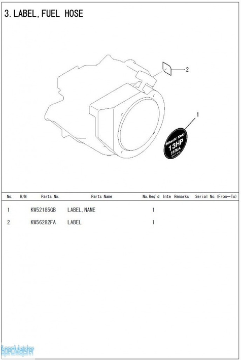 HITACHI Części zamienne do E57MA. Rozkładówka nr.1
