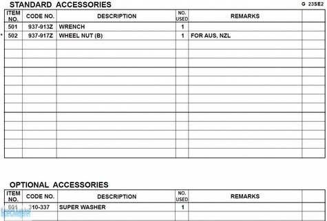 HITACHI Części zamienne do G23SE2.