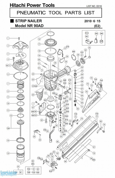 HITACHI Części zamienne do NR90AD.