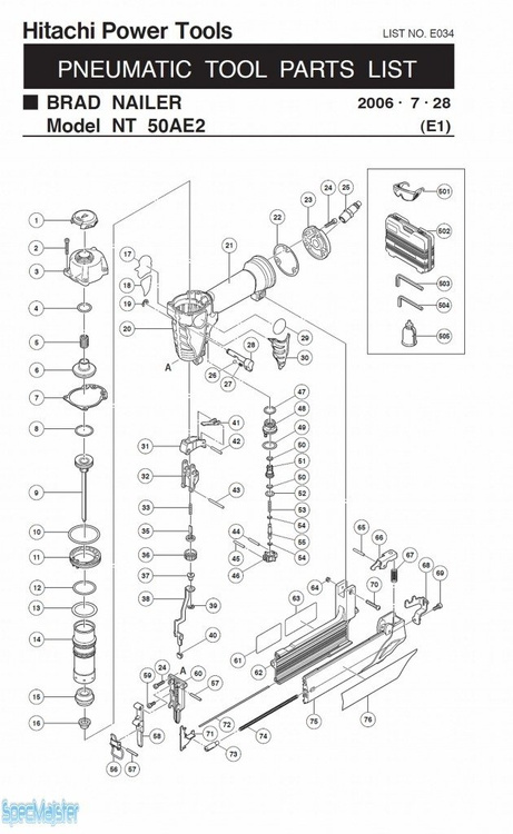 HITACHI Części zamienne do NT50AE2.