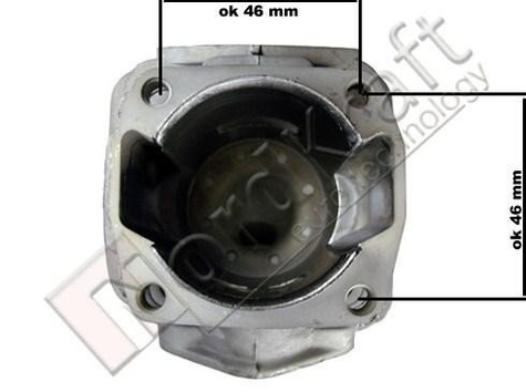 Cylinder pod tłok Ø45mm (52CC) z dwoma uszczelkami do pilarki spalinowej Kod: CZPIL-0003