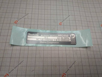 MAKITA Część zamienna do HR2450- Tabliczka znamionowa Nr. 61 Kod: 853822-5