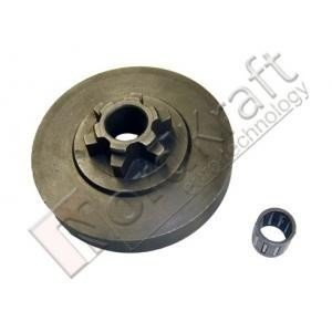 Bęben (kosz) sprzęgła z zębatką stałą T38 plus łożysko do pilarki spalinowej Kod: CZPIL-0068