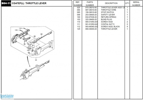 HITACHI Części zamienne do CG47EF(L).