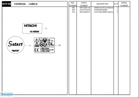 HITACHI Części zamienne do CS35EG(S).