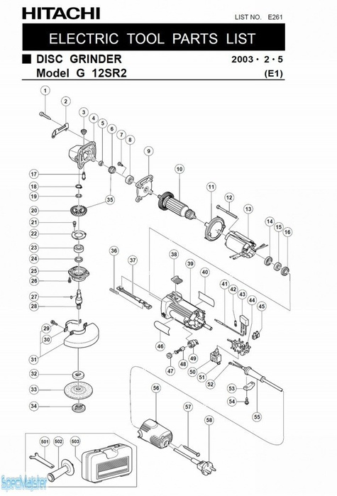 HITACHI Części zamienne do G12SR2.