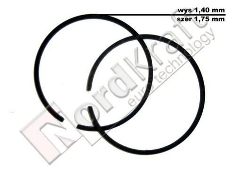 Pierścień tłoka Ø40mm (2 szt.) do kosy spalinowej Kod: CZKOS-0179