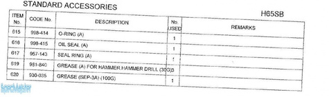 HITACHI Części zamienne do H65SB.