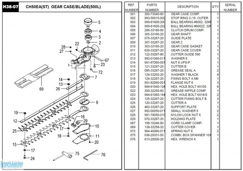 HITACHI Części zamienne do CH50EA(ST).