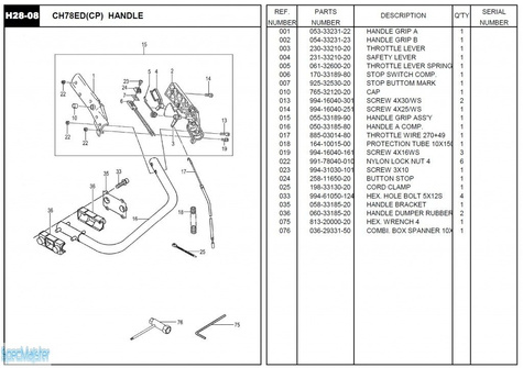 HITACHI Części zamienne do CH78ED(CP).